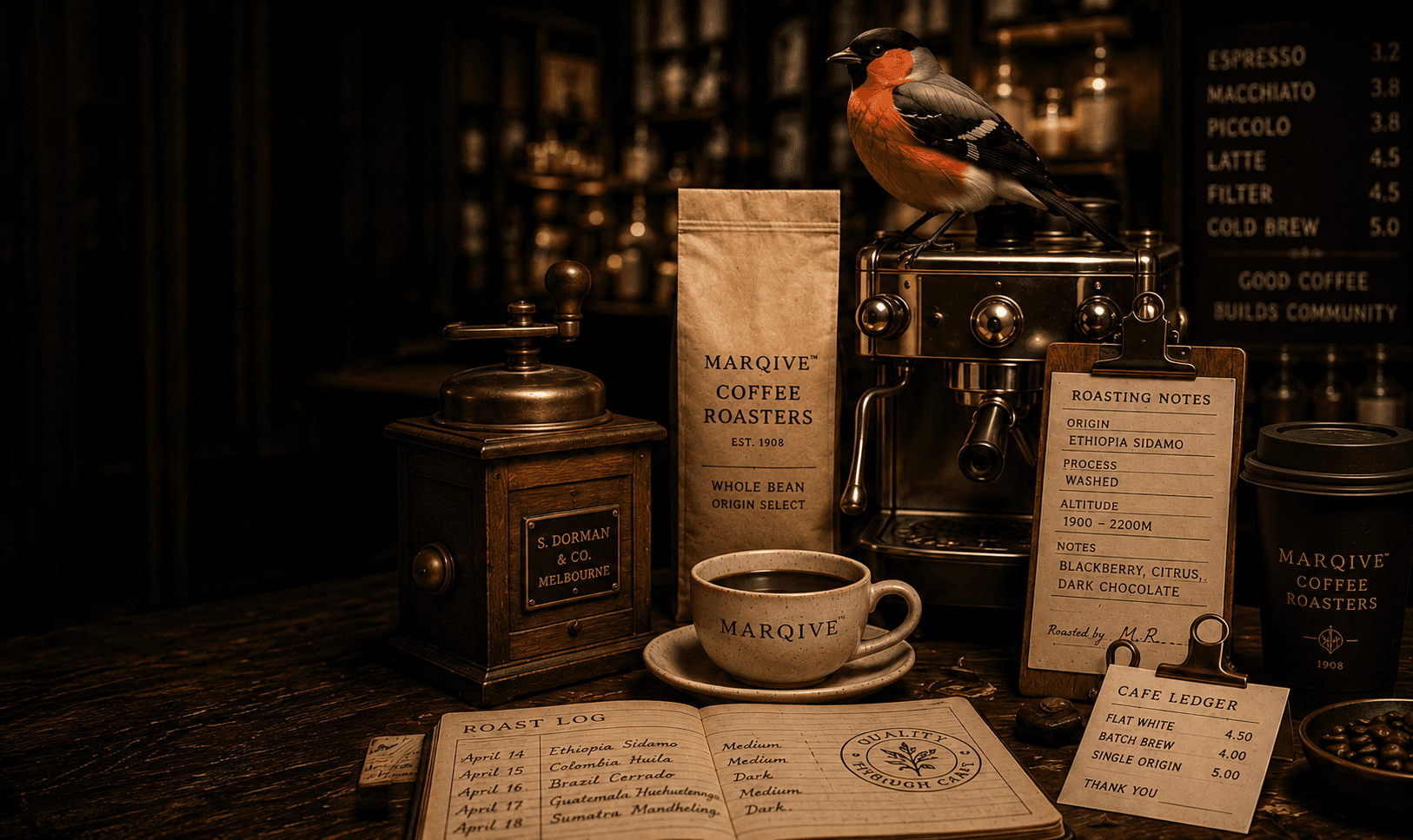 Coffee roasteries and cafes collection